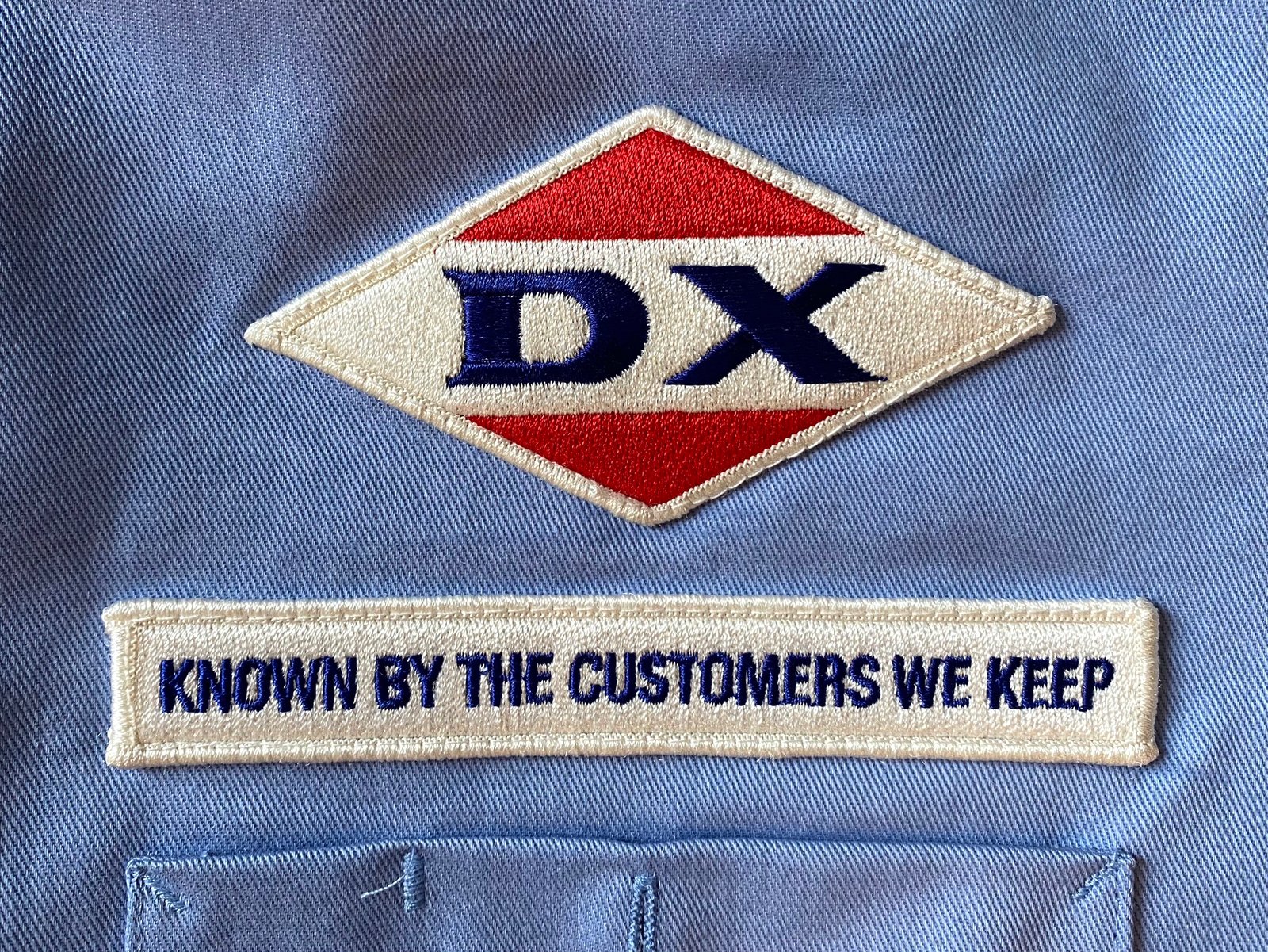 Replica Sodapop Curtis and Steve Randle DX gas station attendant's work  shirt.